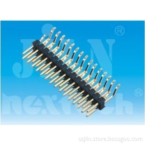 2.54mm pin header dual row with right angle smt connector